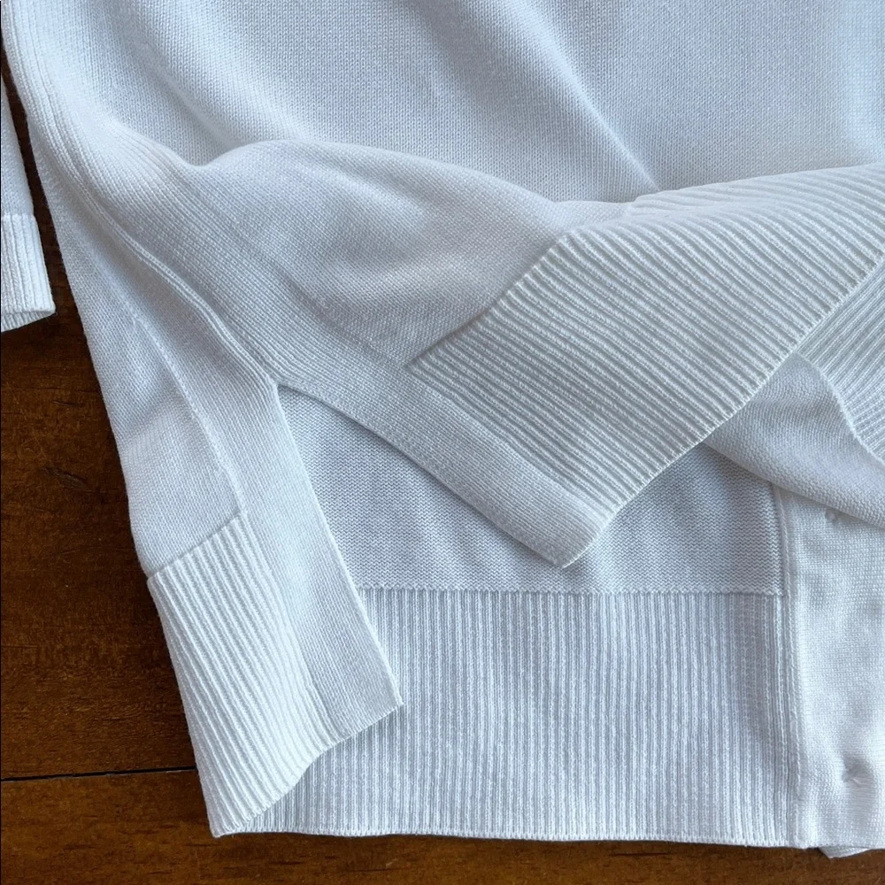 Talbots White Button Down Cardigan Sz S